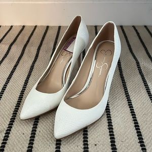 Jessica Simpson White Heels Size 8